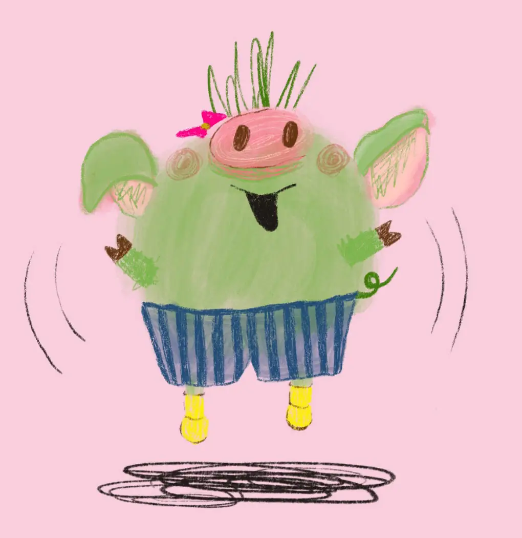 Toni, das grüne Schweinchen